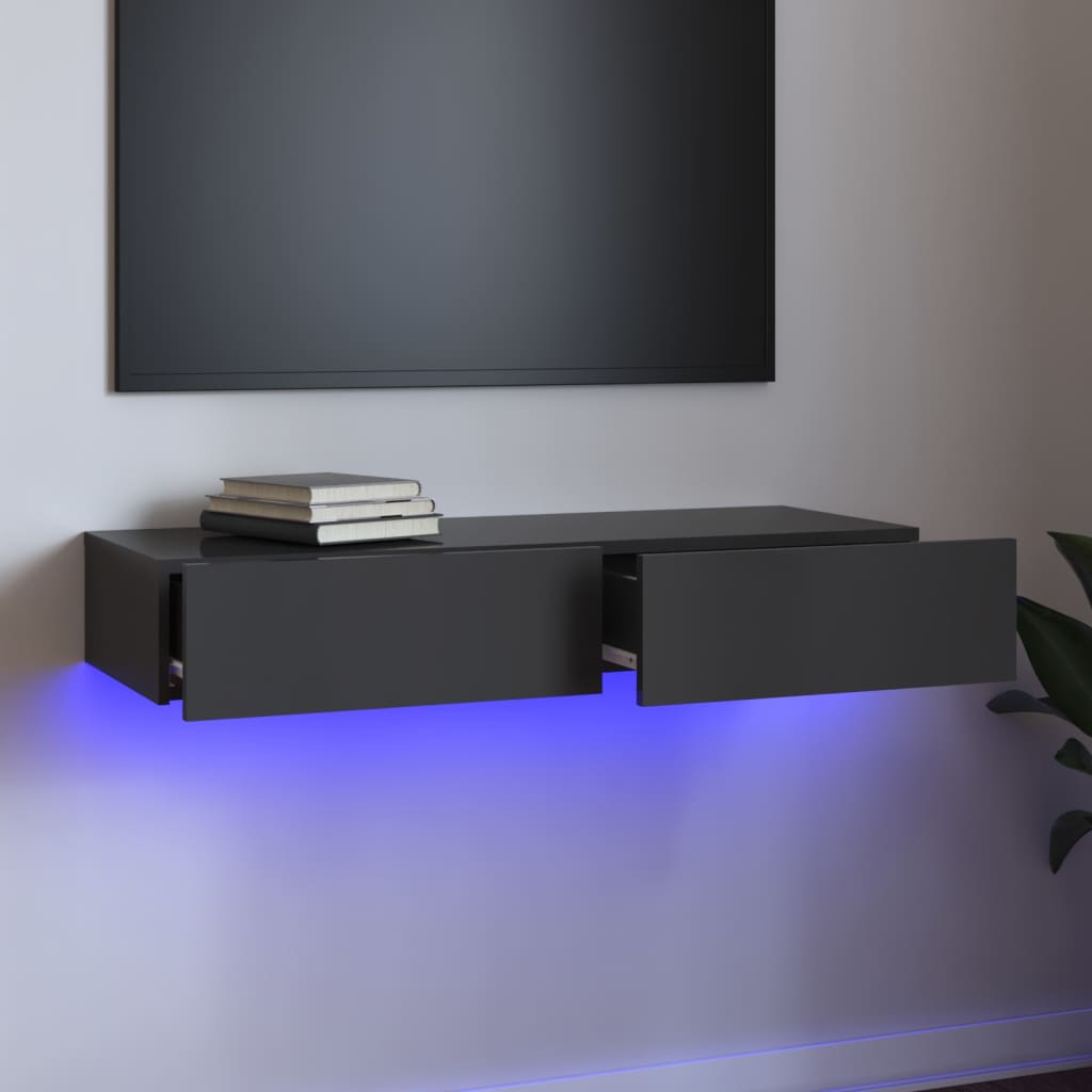 Mobile Porta Tv Con Luci Led 60X35X15,5 Cm