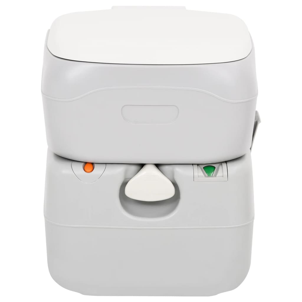 Toilette Da Campeggio Portatile Grigia E Bianca 22+12 L In Hdpe