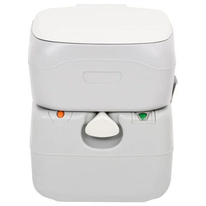 Toilette Da Campeggio Portatile Grigia E Bianca 22+12 L In Hdpe