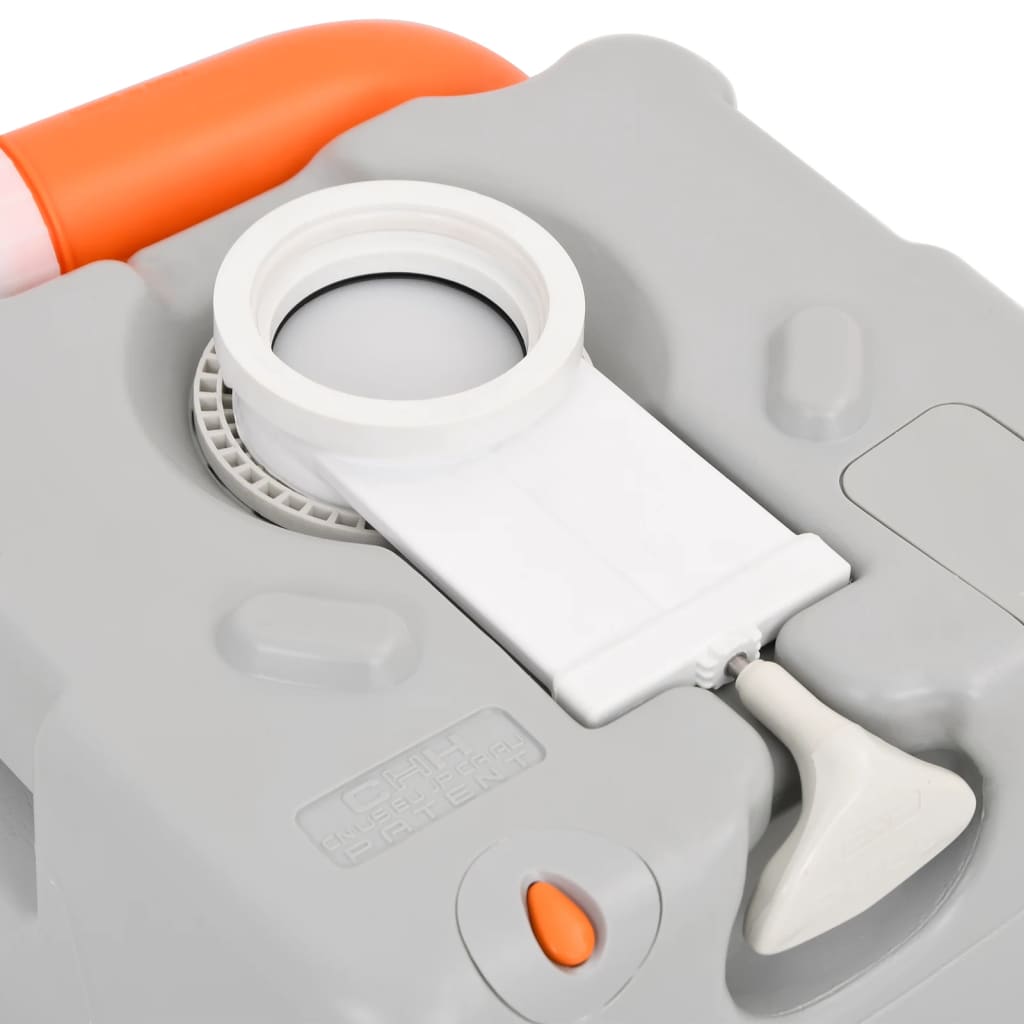 Toilette Da Campeggio Portatile Grigia E Bianca 22+12 L In Hdpe