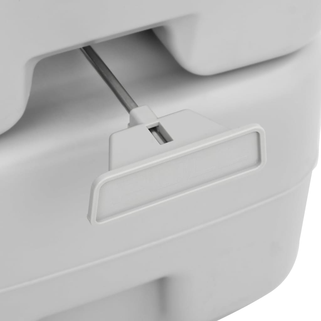 Toilette Da Campeggio Portatile Grigia E Bianca 20+10 L In Hdpe