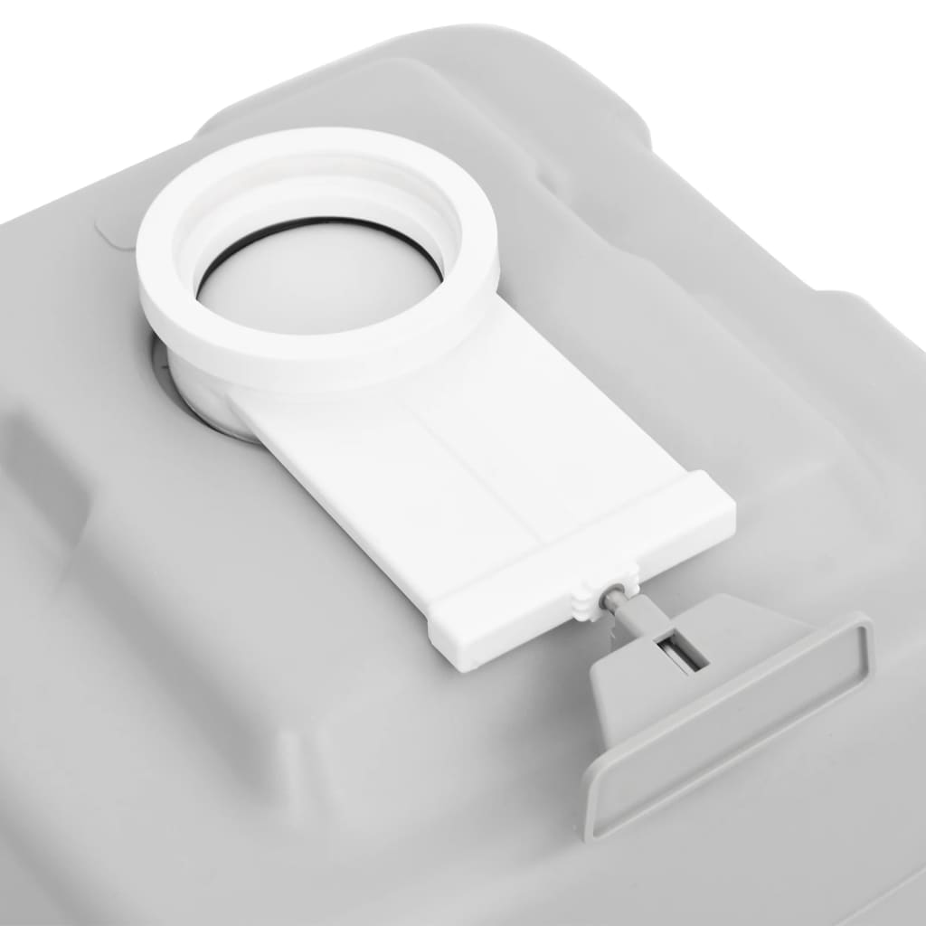 Toilette Da Campeggio Portatile Grigia E Bianca 20+10 L In Hdpe