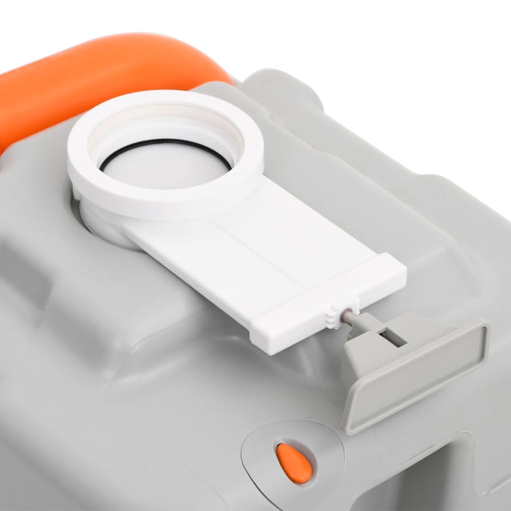 Toilette Da Campeggio Portatile Grigia E Bianca 15+10 L In Hdpe