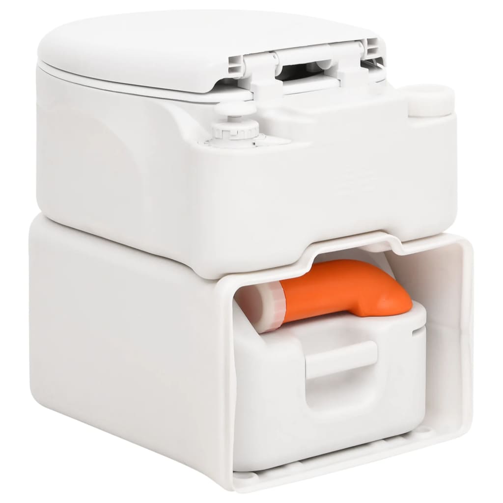 Toilette Integrata Da Campeggio Bianca 24+17 L Hdpe E