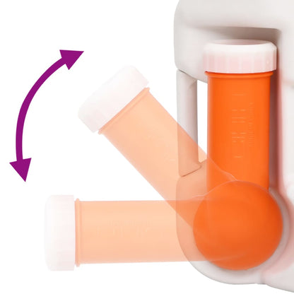 Toilette Integrata Da Campeggio Bianca 24+17 L Hdpe E