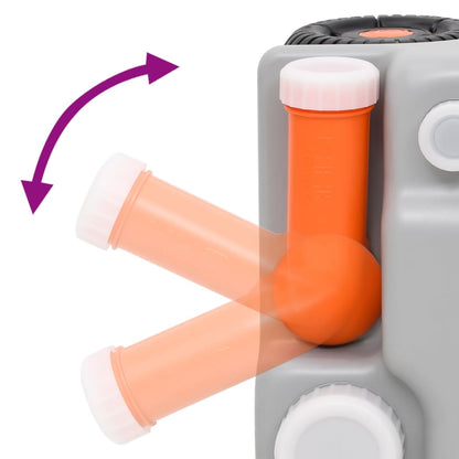 Serbatoio Di Acqua Con Ruote Per Campeggio 75 L Grigio Antracite