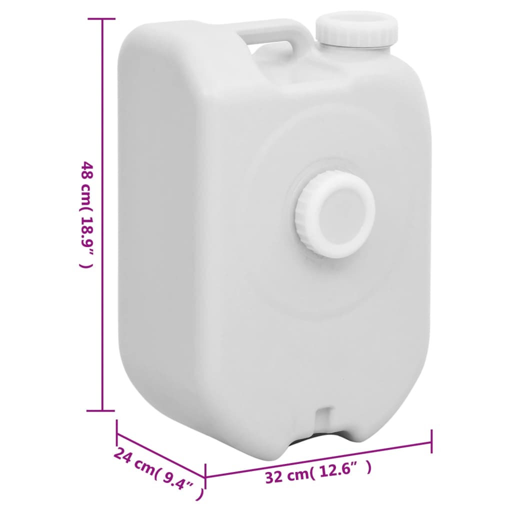 Serbatoio Acqua Portatile Con Adattatore 24 L Grigio