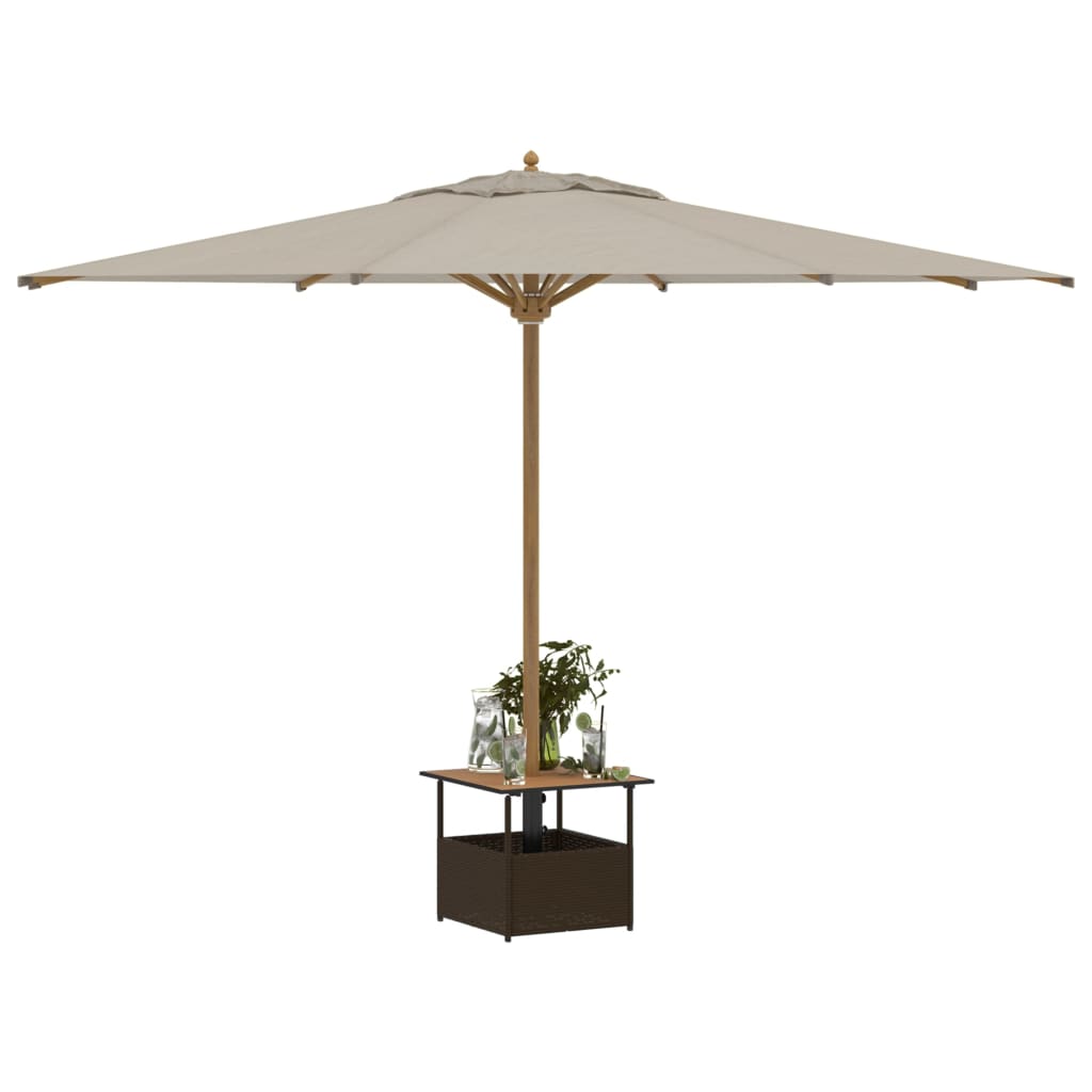Tavolo Giardino Foro Ombrellone 55X55X46,5Cm Polyrattan