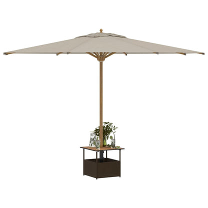 Tavolo Giardino Foro Ombrellone 55X55X46,5Cm Polyrattan
