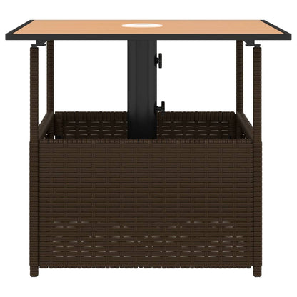 Tavolo Giardino Foro Ombrellone 55X55X46,5Cm Polyrattan