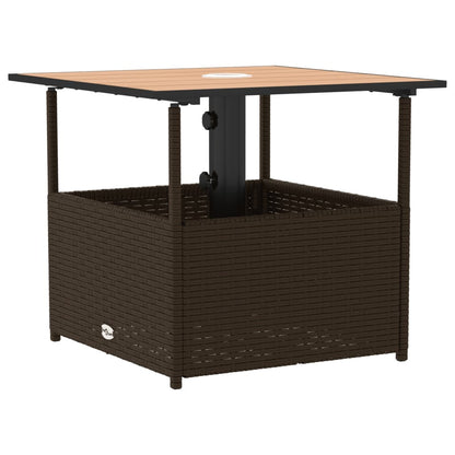 Tavolo Giardino Foro Ombrellone 55X55X46,5Cm Polyrattan