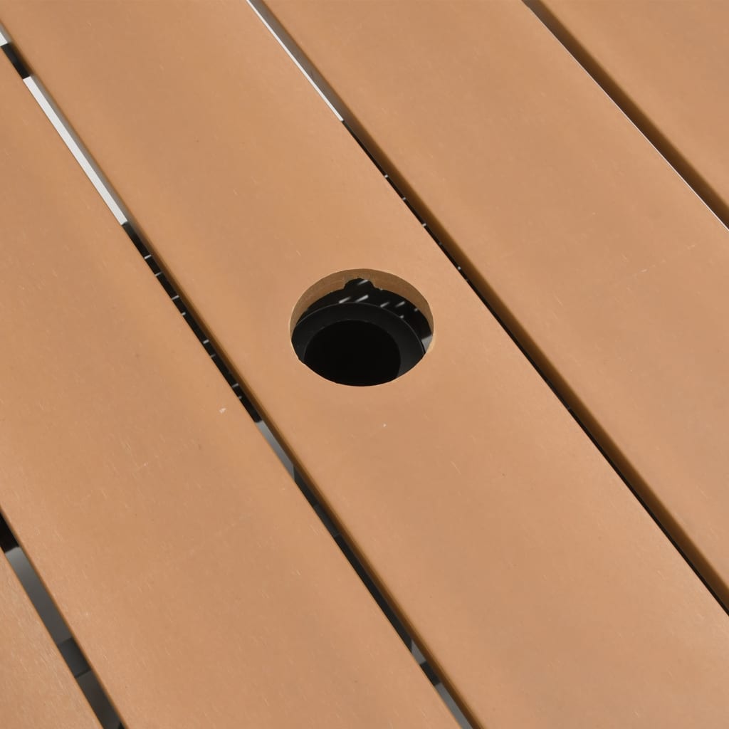 Tavolo Giardino Foro Ombrellone 55X55X46,5Cm Polyrattan
