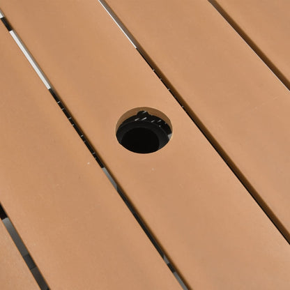 Tavolo Giardino Foro Ombrellone 55X55X46,5Cm Polyrattan