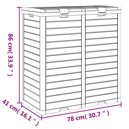 Cestino Per Rifiuti Da Esterno 78X41X86 Cm Polipropilene