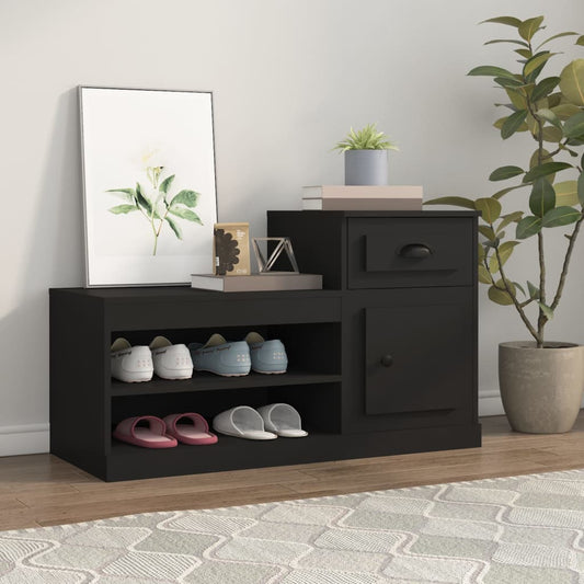 Scarpiera Nera 100X42X60 Cm In Legno Multistrato