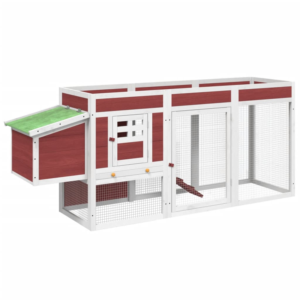 Pollaio Moka 204X50X84 Cm In Legno Massello Di Pino