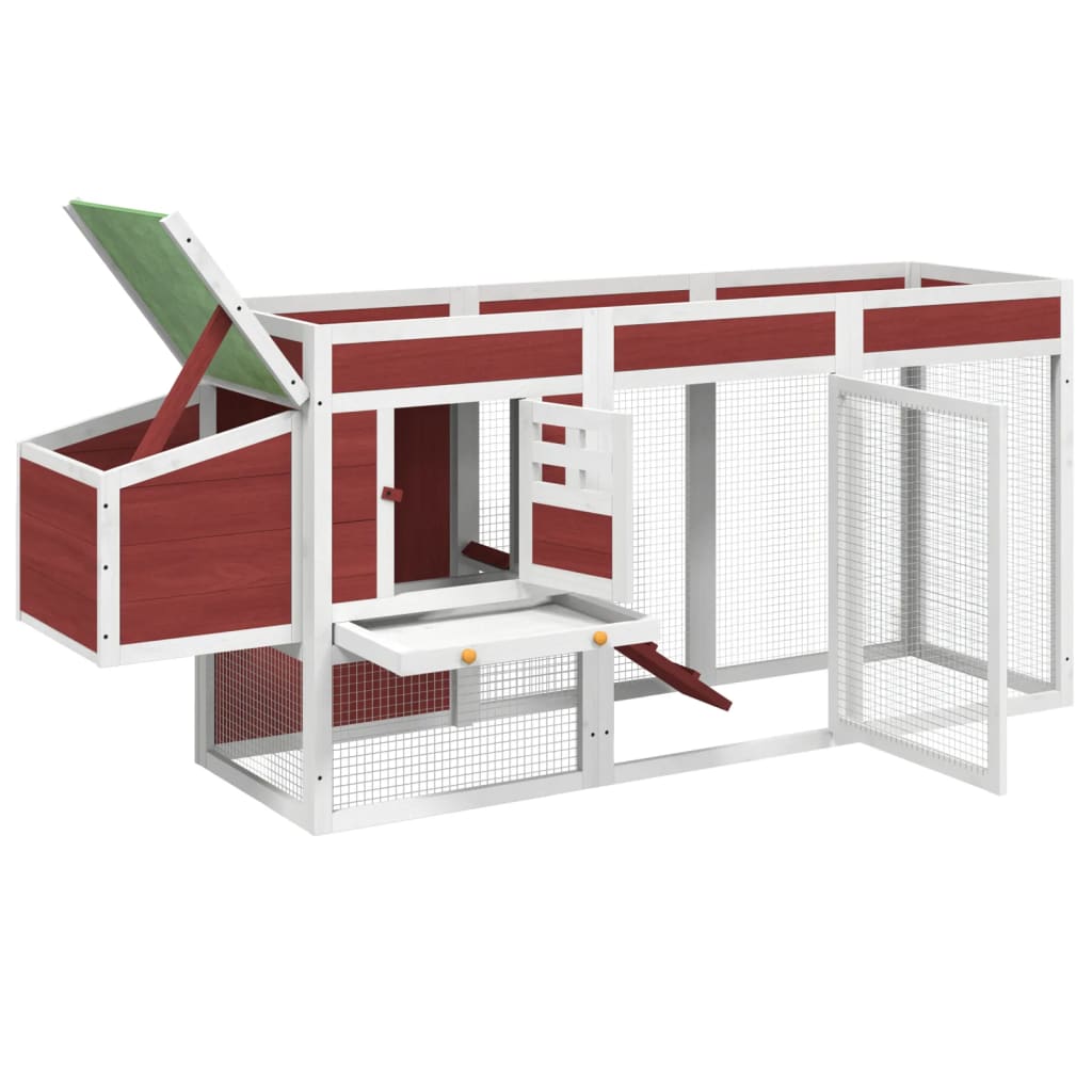 Pollaio Moka 204X50X84 Cm In Legno Massello Di Pino