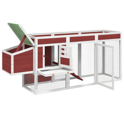 Pollaio Moka 204X50X84 Cm In Legno Massello Di Pino