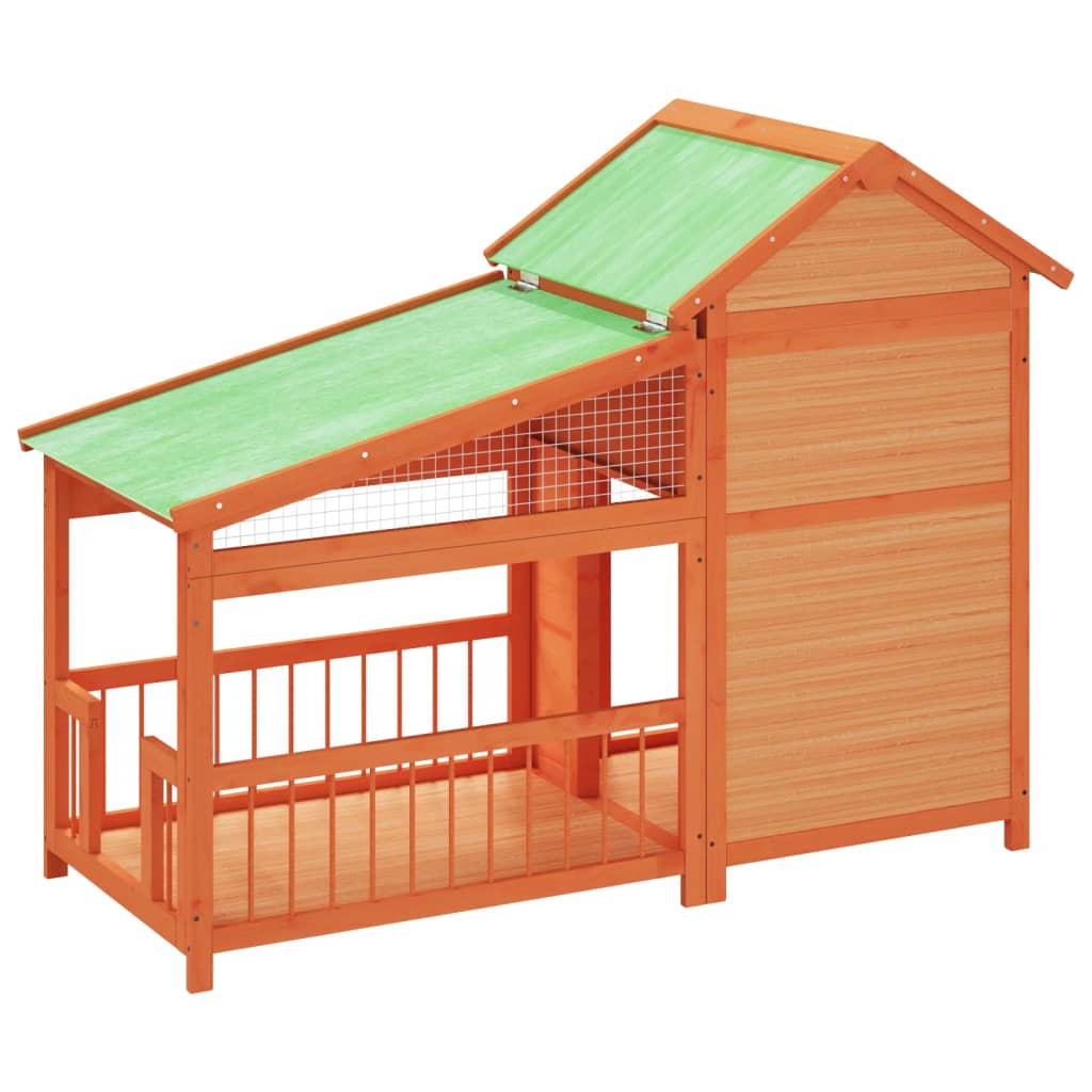 Cuccia Per Cani 143X60,5X109 Cm In Legno Massello Di Pino