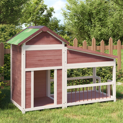 Cuccia Per Cani 143X60,5X109 Cm In Legno Massello Di Pino