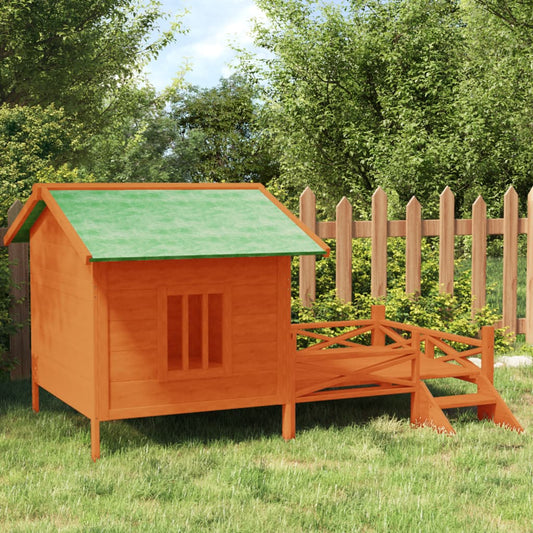 Cuccia Per Cani 159X120X88,5 Cm Legno Massello Di Pino