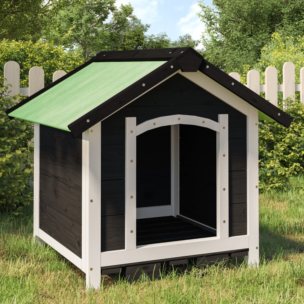 Cuccia Per Cani 65X65X61,5 Cm In Legno Massello Di Pino