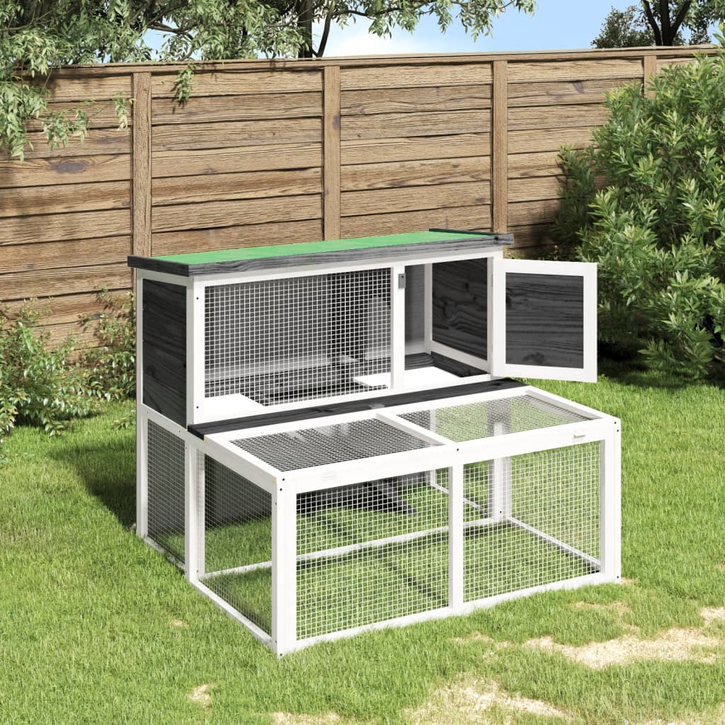 Conigliera Moka 102X90X84,5 Cm In Legno Massello Di Pino