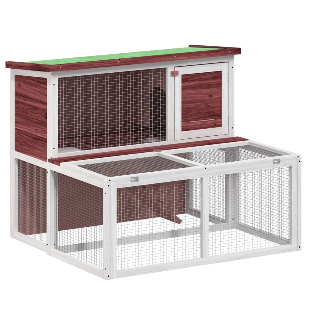 Conigliera Moka 102X90X84,5 Cm In Legno Massello Di Pino