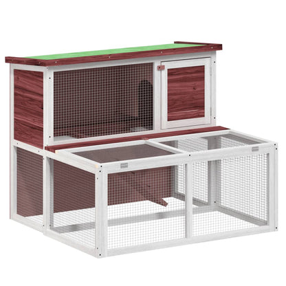 Conigliera Moka 102X90X84,5 Cm In Legno Massello Di Pino