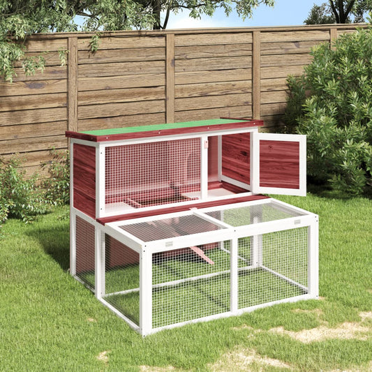 Conigliera Moka 102X90X84,5 Cm In Legno Massello Di Pino