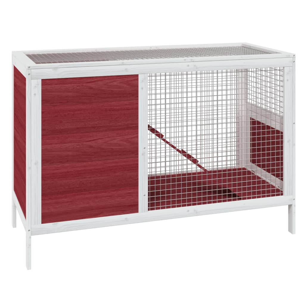 Conigliera Moka 103X44X69,5 Cm In Legno Massello Di Pino
