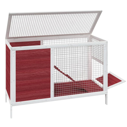 Conigliera Moka 103X44X69,5 Cm In Legno Massello Di Pino