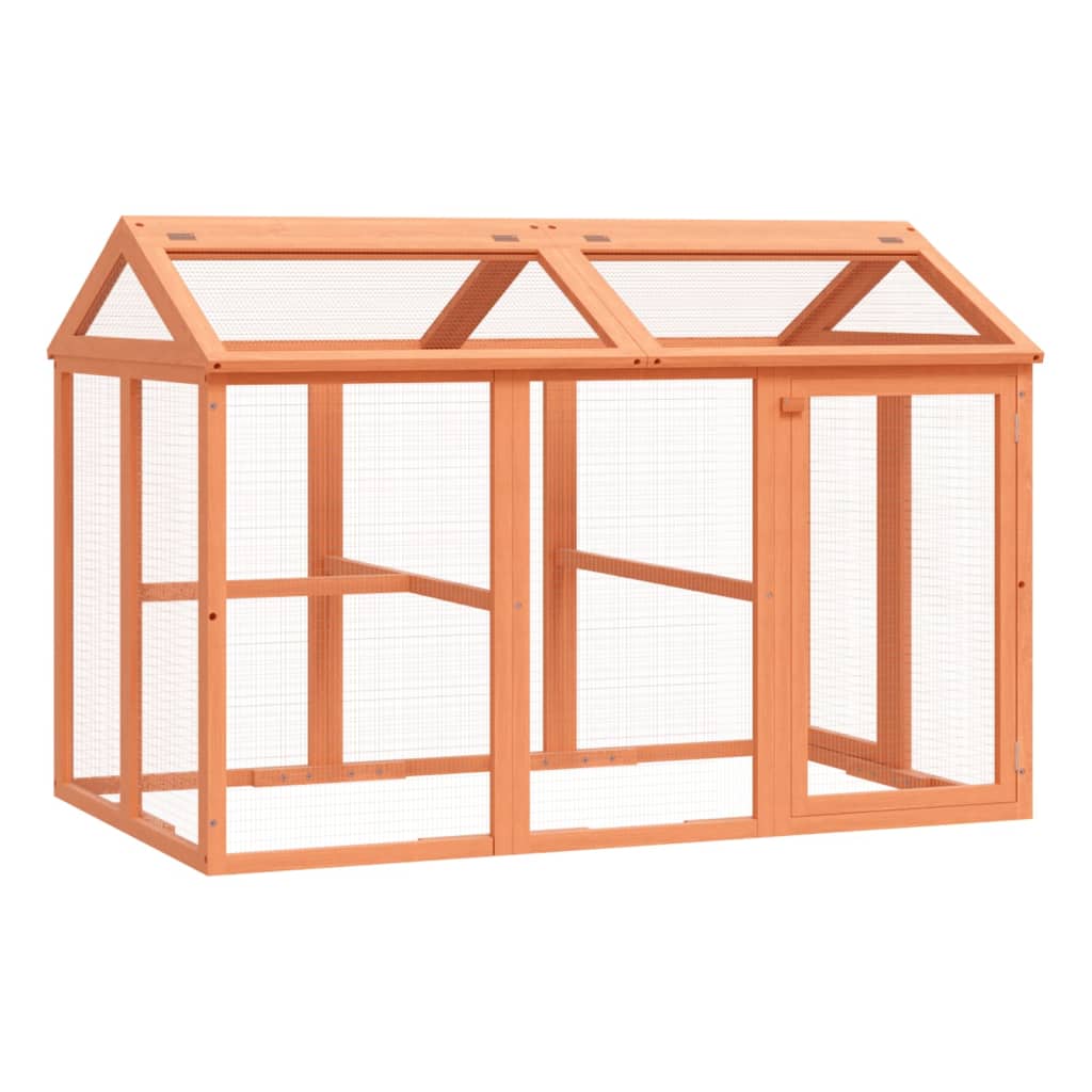 Box Per Animali 141X94X104 Cm In Legno Massello Di Pino