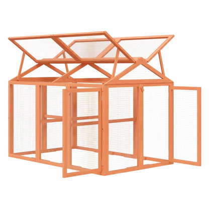 Box Per Animali 141X94X104 Cm In Legno Massello Di Pino