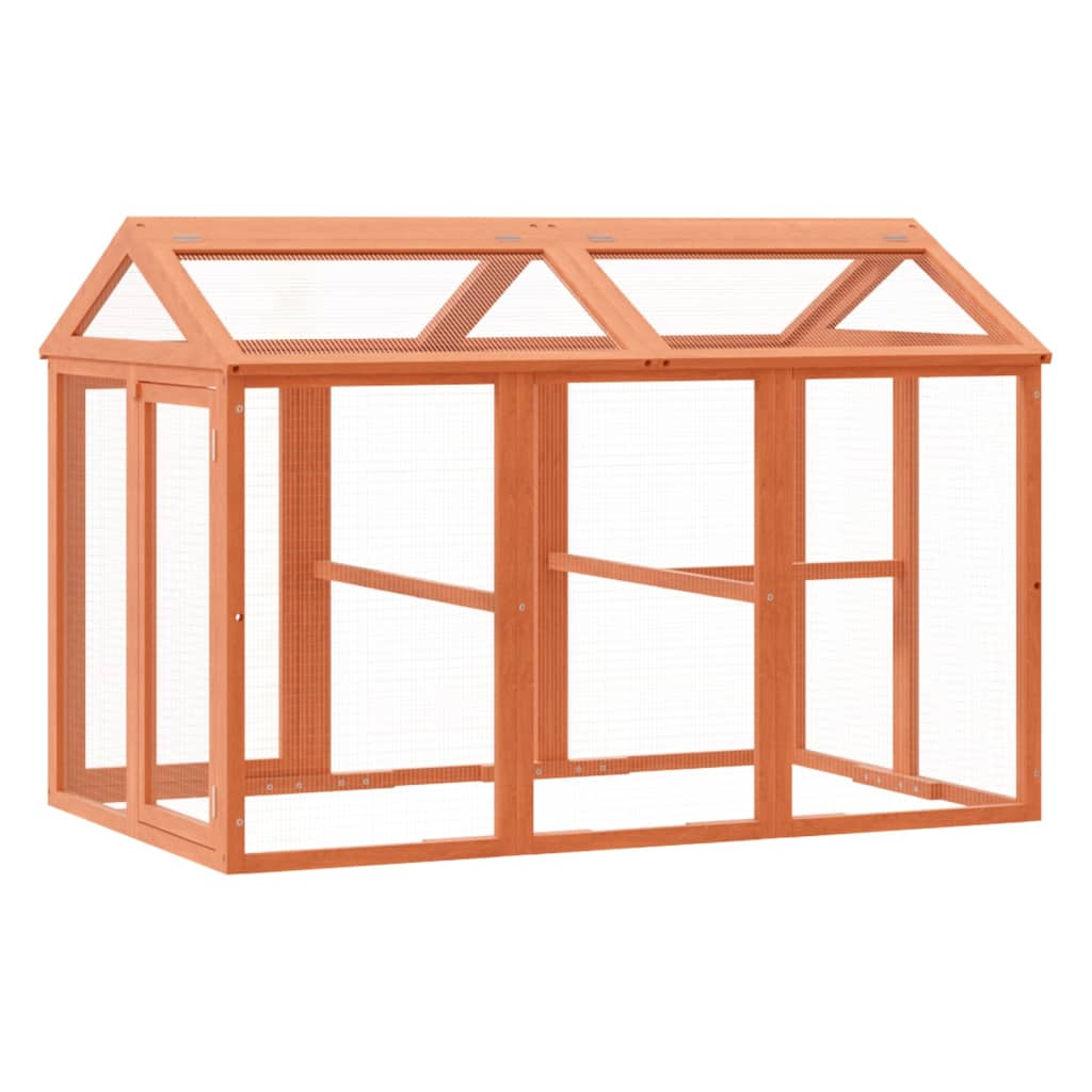 Box Per Animali 141X94X104 Cm In Legno Massello Di Pino
