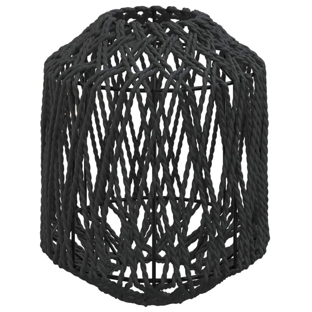 Paralume Nero Ø23X28 Cm Ferro E Carta