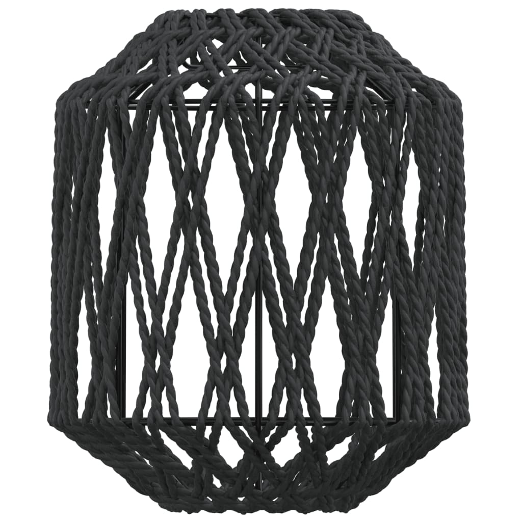 Paralume Nero Ø23X28 Cm Ferro E Carta