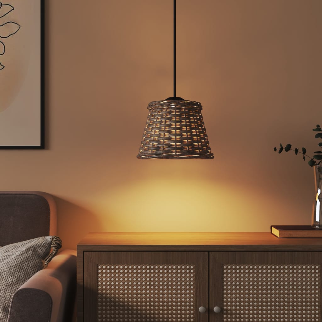 Paralume Da Soffitto Ø15X12 Cm In Vimini