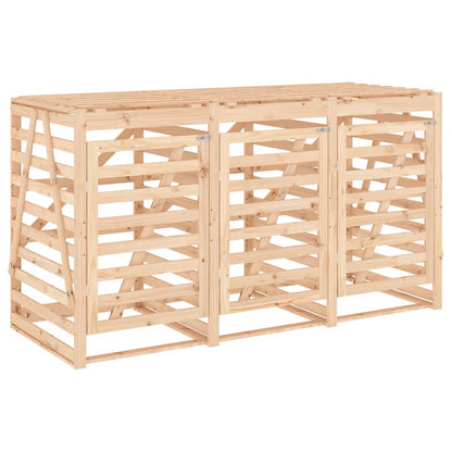 Copribidone Triplo In Legno Massello Di Pino
