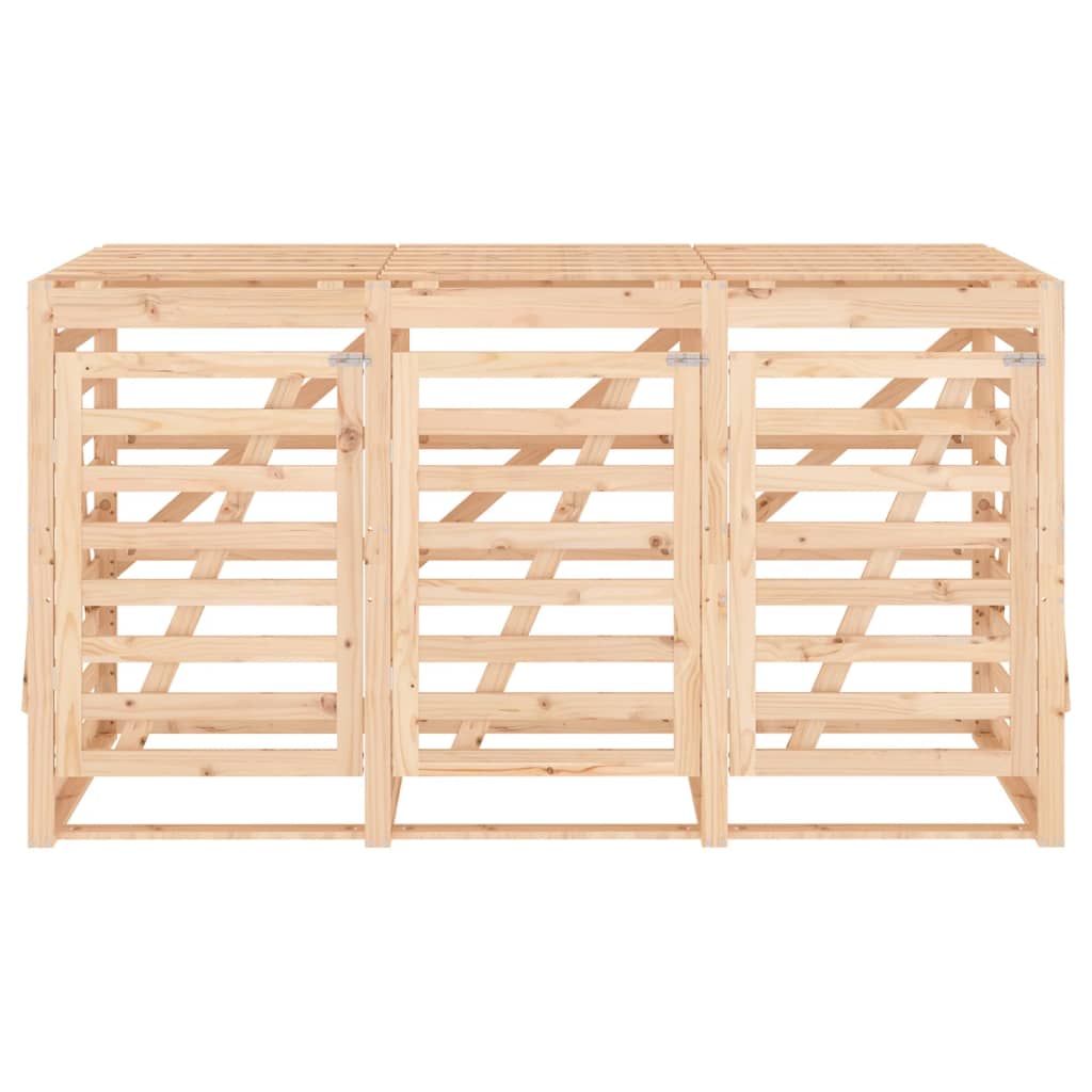 Copribidone Triplo In Legno Massello Di Pino