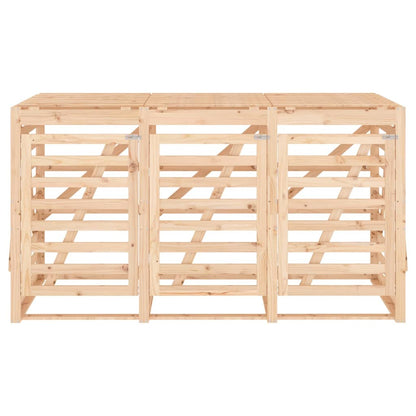 Copribidone Triplo In Legno Massello Di Pino