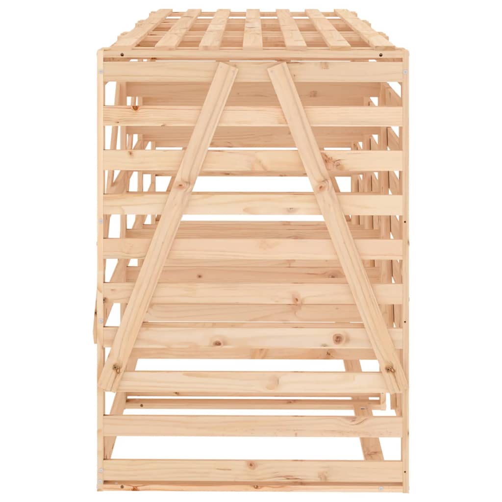 Copribidone Triplo In Legno Massello Di Pino