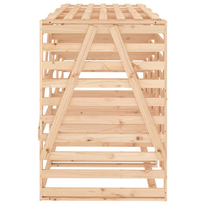 Copribidone Triplo In Legno Massello Di Pino