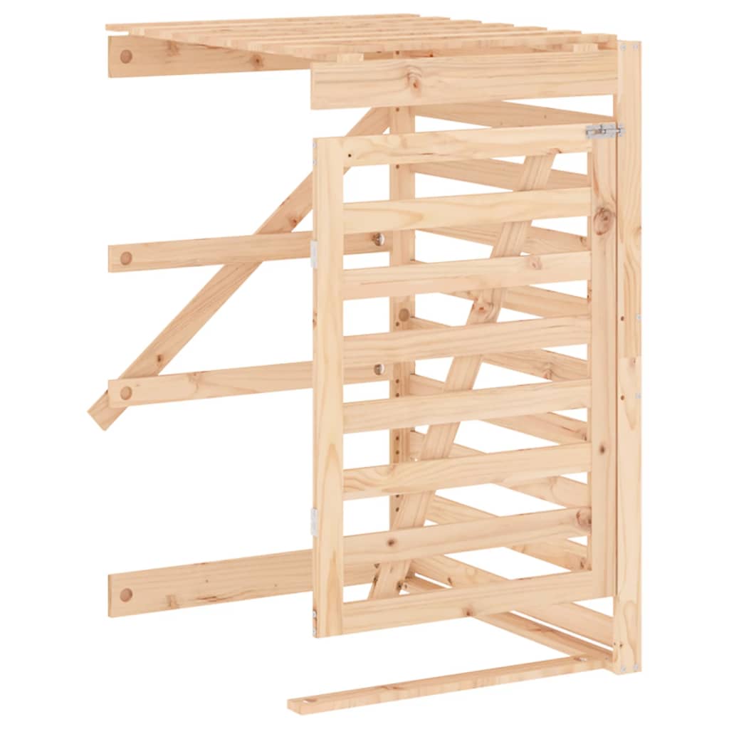Copribidone Triplo In Legno Massello Di Pino
