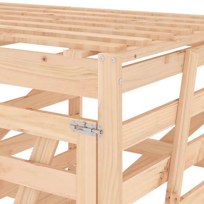 Copribidone Triplo In Legno Massello Di Pino