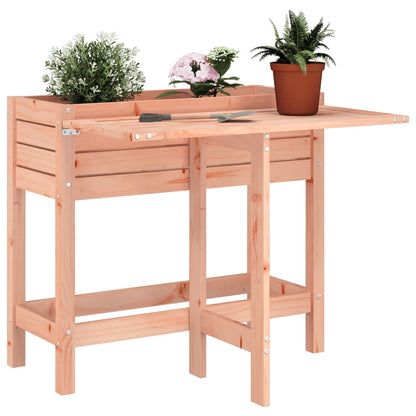 Fioriera Giardino Piano Pieghevole Bianco Legno Massello Pino