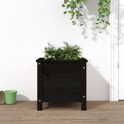 Fioriera Rialzata Giardino Grigia 119,5X82,5X78Cm Massello Pino
