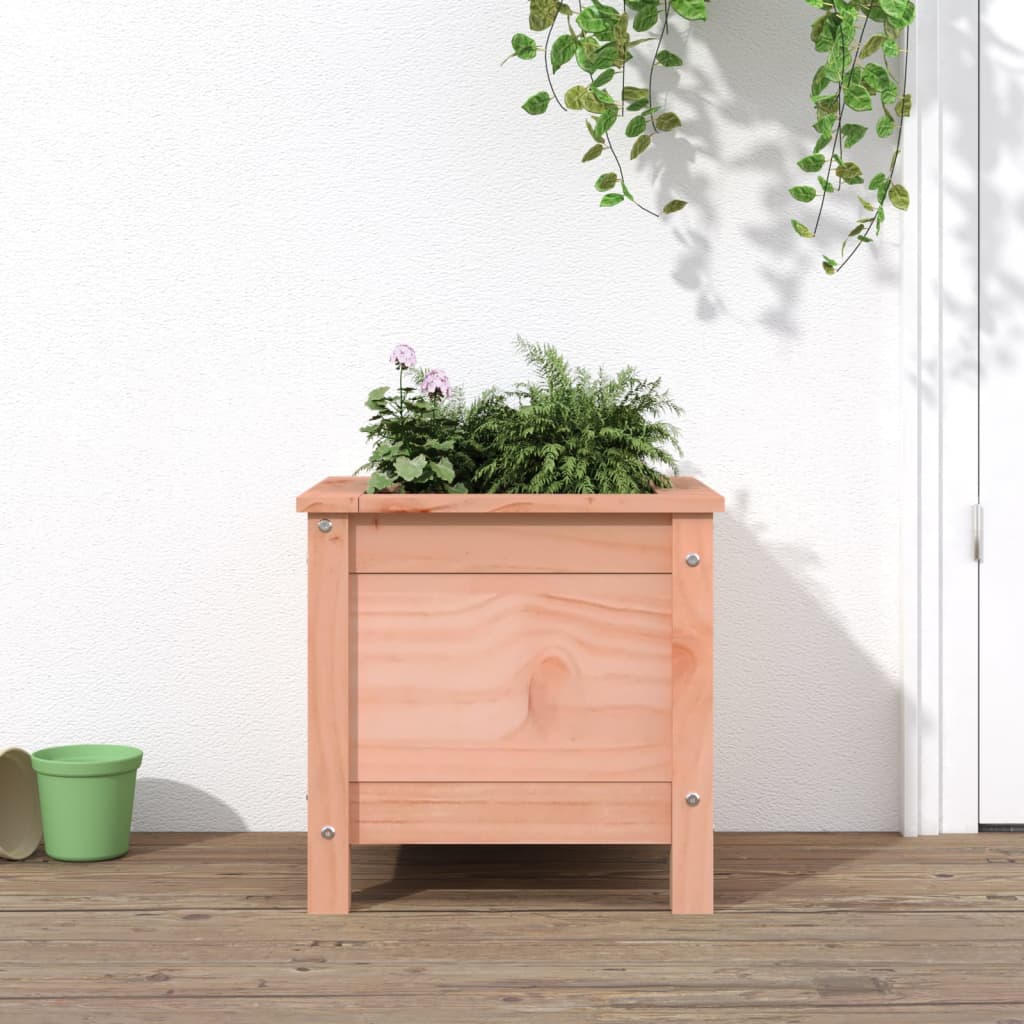Fioriera Rialzata Giardino Grigia 119,5X82,5X78Cm Massello Pino