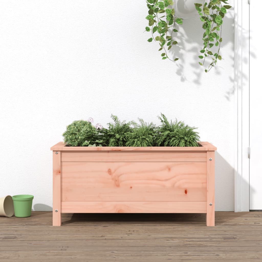 Fioriera Rialzata Giardino Grigia 119,5X82,5X78Cm Massello Pino