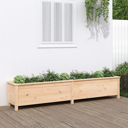 Fioriera Rialzata Giardino Grigia 119,5X82,5X78Cm Massello Pino